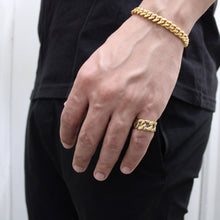 Load image into Gallery viewer, Gold 10MM Cuban Link Ring