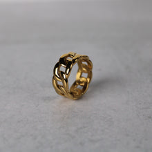 Load image into Gallery viewer, Gold 10MM Cuban Link Ring