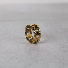 Load image into Gallery viewer, Gold 10MM Cuban Link Ring