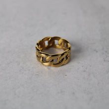 Load image into Gallery viewer, Gold 10MM Cuban Link Ring