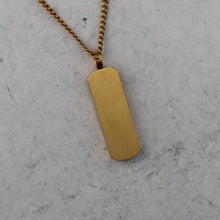 Load image into Gallery viewer, Gold Bar Pendant Chain Necklace
