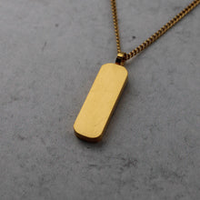 Load image into Gallery viewer, Gold Bar Pendant Chain Necklace