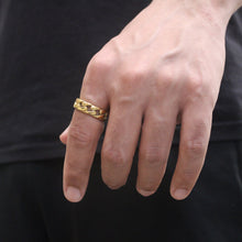 Load image into Gallery viewer, Gold Cuban Link Ring