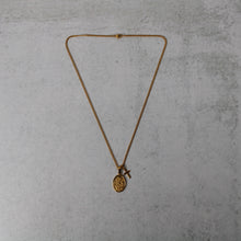 Load image into Gallery viewer, Gold Saint Michael & Mini Cross Pendant Necklace Set
