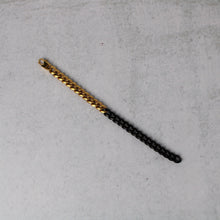 Load image into Gallery viewer, Gold and Black 8mm Cuban Link Bracelet