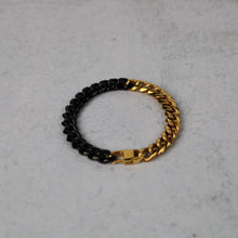 Load image into Gallery viewer, Gold and Black 8mm Cuban Link Bracelet