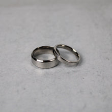 Load image into Gallery viewer, Silver Rings Set 8mm & 4mm Band