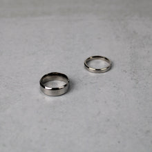 Load image into Gallery viewer, Silver Rings Set 8mm & 4mm Band