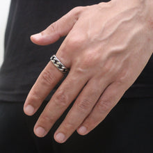Load image into Gallery viewer, Silver Cuban Link Ring