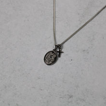 Load image into Gallery viewer, Silver Saint Michael & Mini Cross Pendant Necklace Set