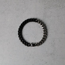 Load image into Gallery viewer, Silver and Black 8mm Cuban Link Bracelet