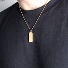 Load image into Gallery viewer, Gold Bar Pendant Chain Necklace