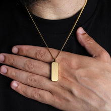 Load image into Gallery viewer, Gold Bar Pendant Chain Necklace