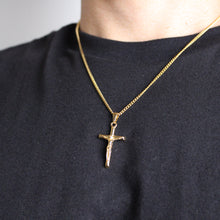 Load image into Gallery viewer, Gold Crucifix Cross Pendant Chain Necklace