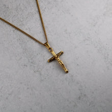 Load image into Gallery viewer, Gold Crucifix Cross Pendant Chain Necklace