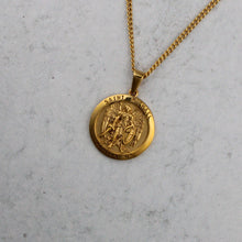 Load image into Gallery viewer, Gold Archangel Saint Michael Pendant Chain Necklace