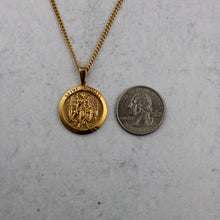 Load image into Gallery viewer, Gold Archangel Saint Michael Pendant Chain Necklace