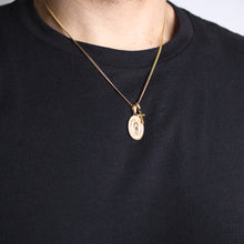 Load image into Gallery viewer, Gold Lady of Guadalupe & Mini Cross Pendant Necklace Set