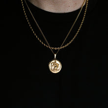 Load image into Gallery viewer, Gold Saint Christopher Pendant Chain Necklace