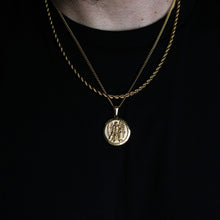 Load image into Gallery viewer, Gold Archangel Saint Michael Pendant Chain Necklace