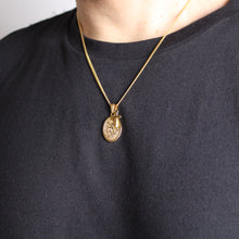 Load image into Gallery viewer, Gold Saint Michael & Mini Cross Pendant Necklace Set