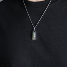 Load image into Gallery viewer, Silver Labradorite Pendant Chain Necklace