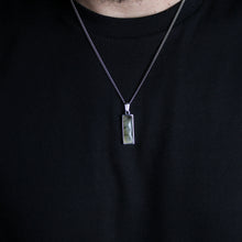 Load image into Gallery viewer, Silver Labradorite Pendant Chain Necklace
