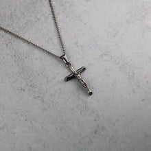 Load image into Gallery viewer, Silver Crucifix Cross Pendant Chain Necklace