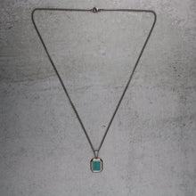 Load image into Gallery viewer, Silver Mini Turquoise Pendant Chain Necklace