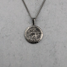 Load image into Gallery viewer, Silver Saint Christopher Pendant Chain Necklace