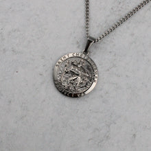 Load image into Gallery viewer, Silver Saint Christopher Pendant Chain Necklace