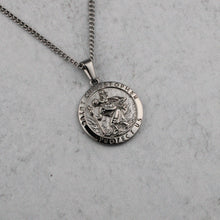Load image into Gallery viewer, Silver Saint Christopher Pendant Chain Necklace
