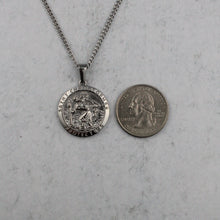 Load image into Gallery viewer, Silver Saint Christopher Pendant Chain Necklace