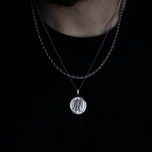 Load image into Gallery viewer, Silver Archangel Saint Michael Pendant Chain Necklace