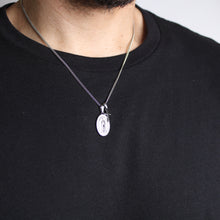 Load image into Gallery viewer, Silver Lady of Guadalupe & Mini Cross Pendant Necklace Set