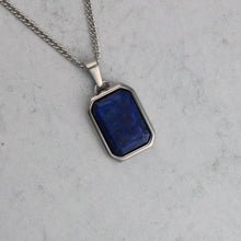 Load image into Gallery viewer, silver lapis lazuli pendant