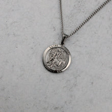 Load image into Gallery viewer, Silver Archangel Saint Michael Pendant Chain Necklace