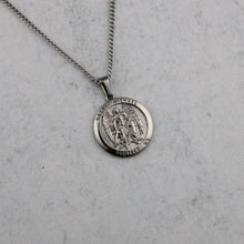 Load image into Gallery viewer, Silver Archangel Saint Michael Pendant Chain Necklace