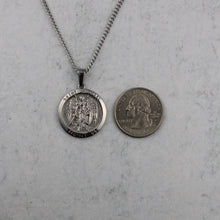 Load image into Gallery viewer, Silver Archangel Saint Michael Pendant Chain Necklace