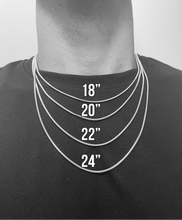 Load image into Gallery viewer, Silver 2mm Snake Chain