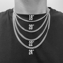 Load image into Gallery viewer, Silver 5mm Cuban Link Chain