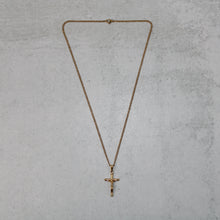 Load image into Gallery viewer, Gold Crucifix Cross Pendant Chain Necklace