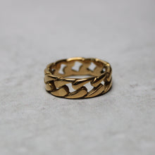 Load image into Gallery viewer, Gold Cuban Link Ring