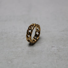 Load image into Gallery viewer, Gold Cuban Link Ring