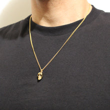 Load image into Gallery viewer, Gold Skull Pendant Chain Necklace