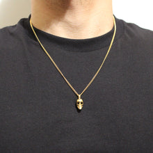 Load image into Gallery viewer, Gold Skull Pendant Chain Necklace