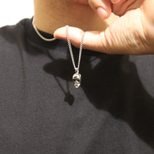 Load image into Gallery viewer, Silver Skull Pendant Chain Necklace