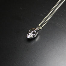 Load image into Gallery viewer, Silver Skull Pendant Chain Necklace
