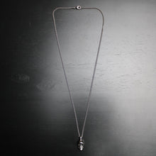 Load image into Gallery viewer, Silver Skull Pendant Chain Necklace