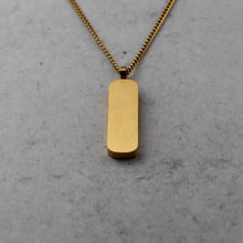 Load image into Gallery viewer, Gold Bar Pendant Chain Necklace
